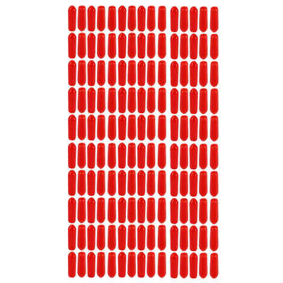 Harfington 150pcs 3mm Inner Dia PVC Flexible Vinyl Cap Screw Thread Protector Cover Red