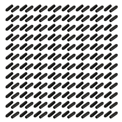 Harfington 150pcs 3mm Inner Dia PVC Flexible Vinyl Cap Screw Thread Protector Cover Black