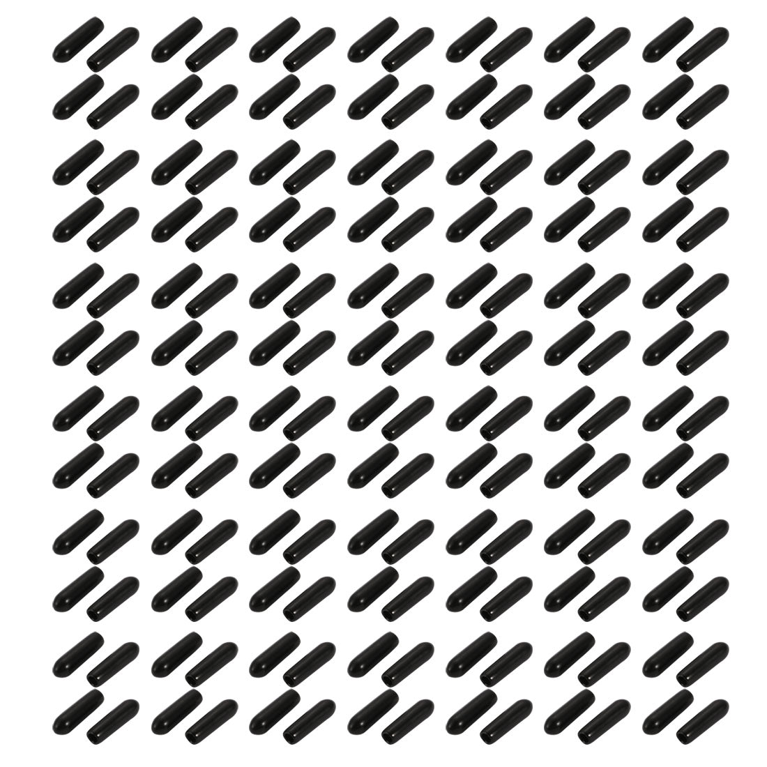 Harfington 150pcs 2.5mm Inner Dia PVC Flexible Vinyl Cap Screw Thread Protector Cover Black