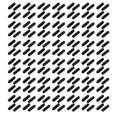 Harfington 150pcs 2.5mm Inner Dia PVC Flexible Vinyl Cap Screw Thread Protector Cover Black