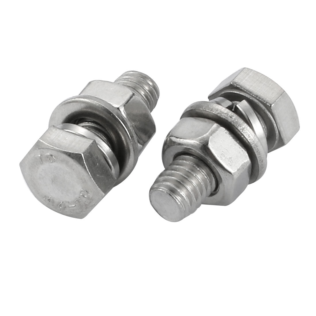 Harfington M6x20mm 316 Stainless Steel Hex Bolt w Washer Nuts Assortment Kit 20pcs
