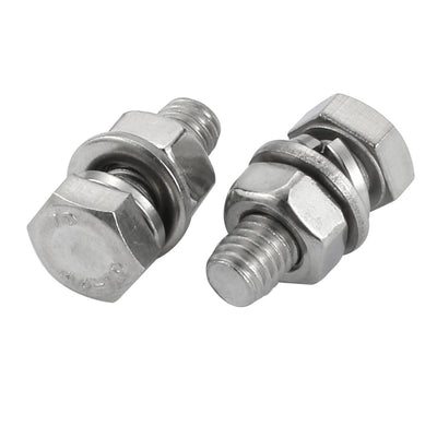 Harfington M6x20mm 316 Stainless Steel Hex Bolt w Washer Nuts Assortment Kit 20pcs