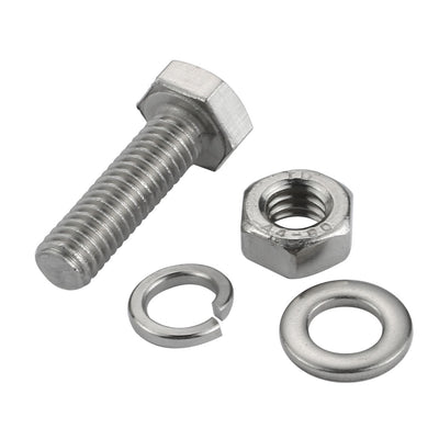 Harfington M6x20mm 316 Stainless Steel Hex Bolt w Washer Nuts Assortment Kit 20pcs