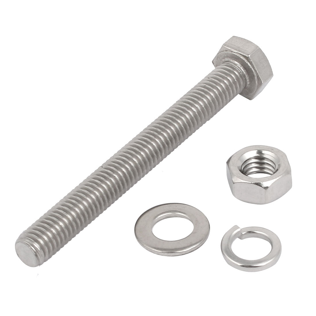 Harfington 2 Set M8x70mm 316 Stainless Steel Hex Bolts w Nuts and Washers Assortment Kit