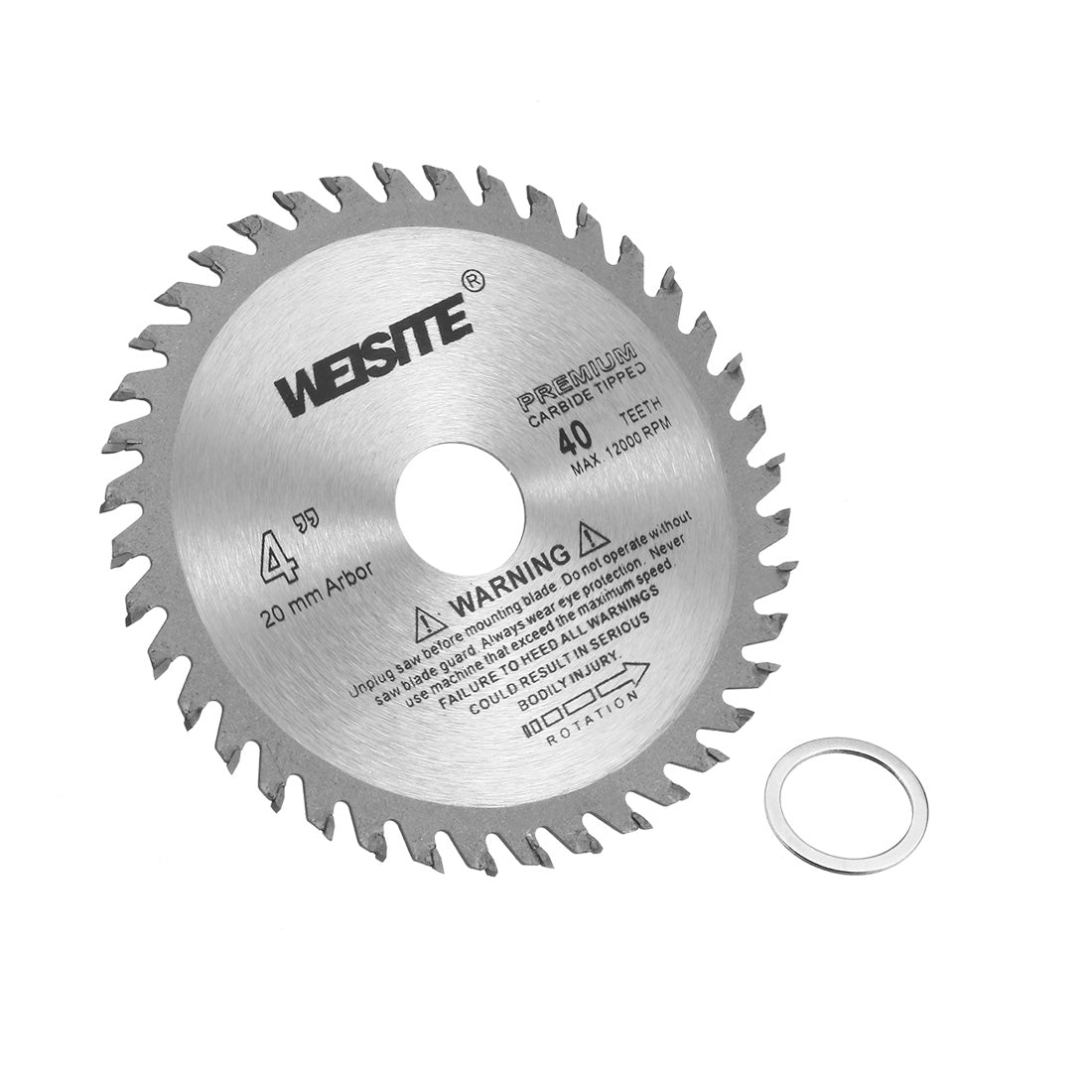 Harfington 4-Inch 40 Teeth 12000RPM TCT Premium Carbide Tip Circular Saw Blade w 5/8-inch Arbor