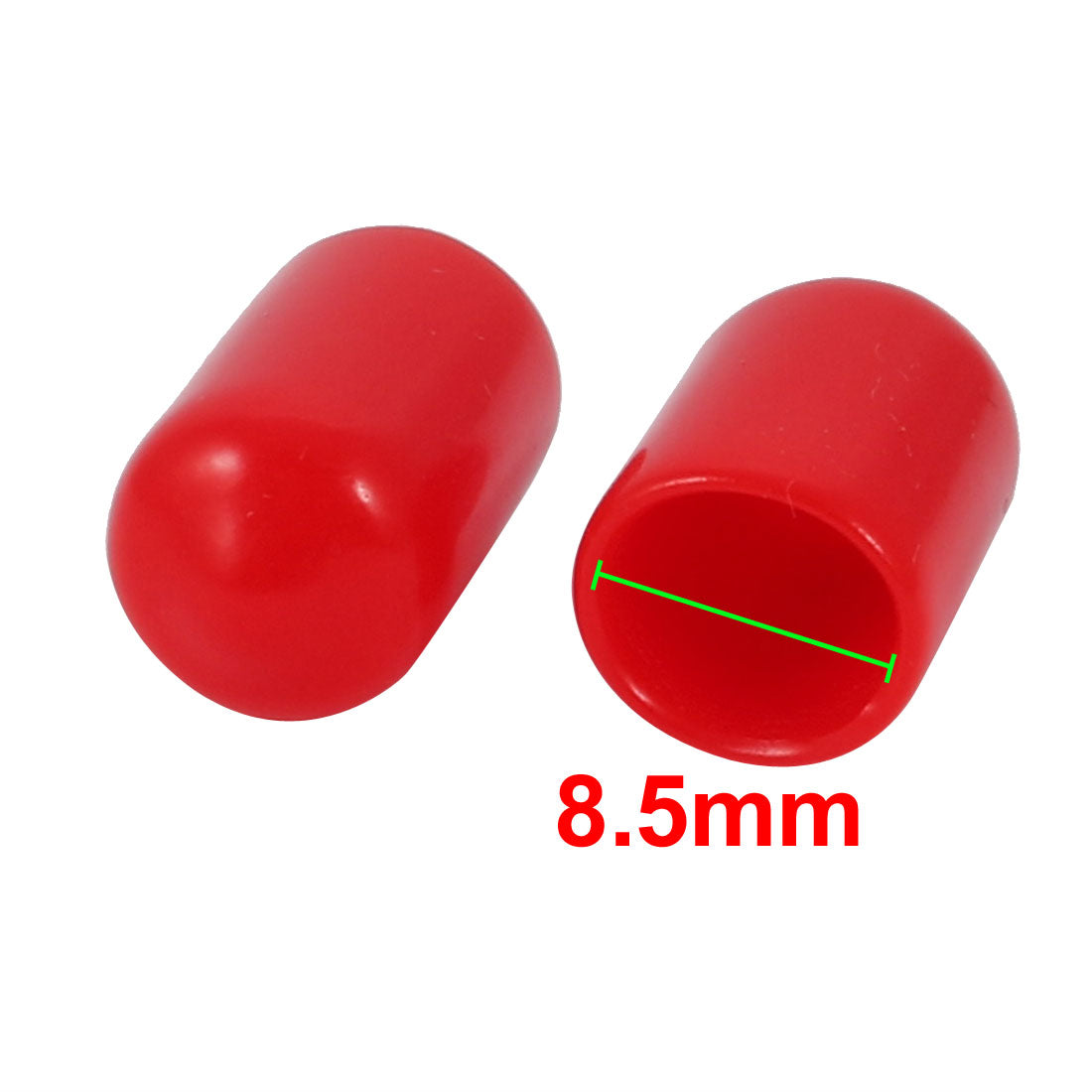 Harfington 150 Pcs 8.5mm Inner Dia PVC Vinyl End Cap Bolt Screw Thread Protector Red