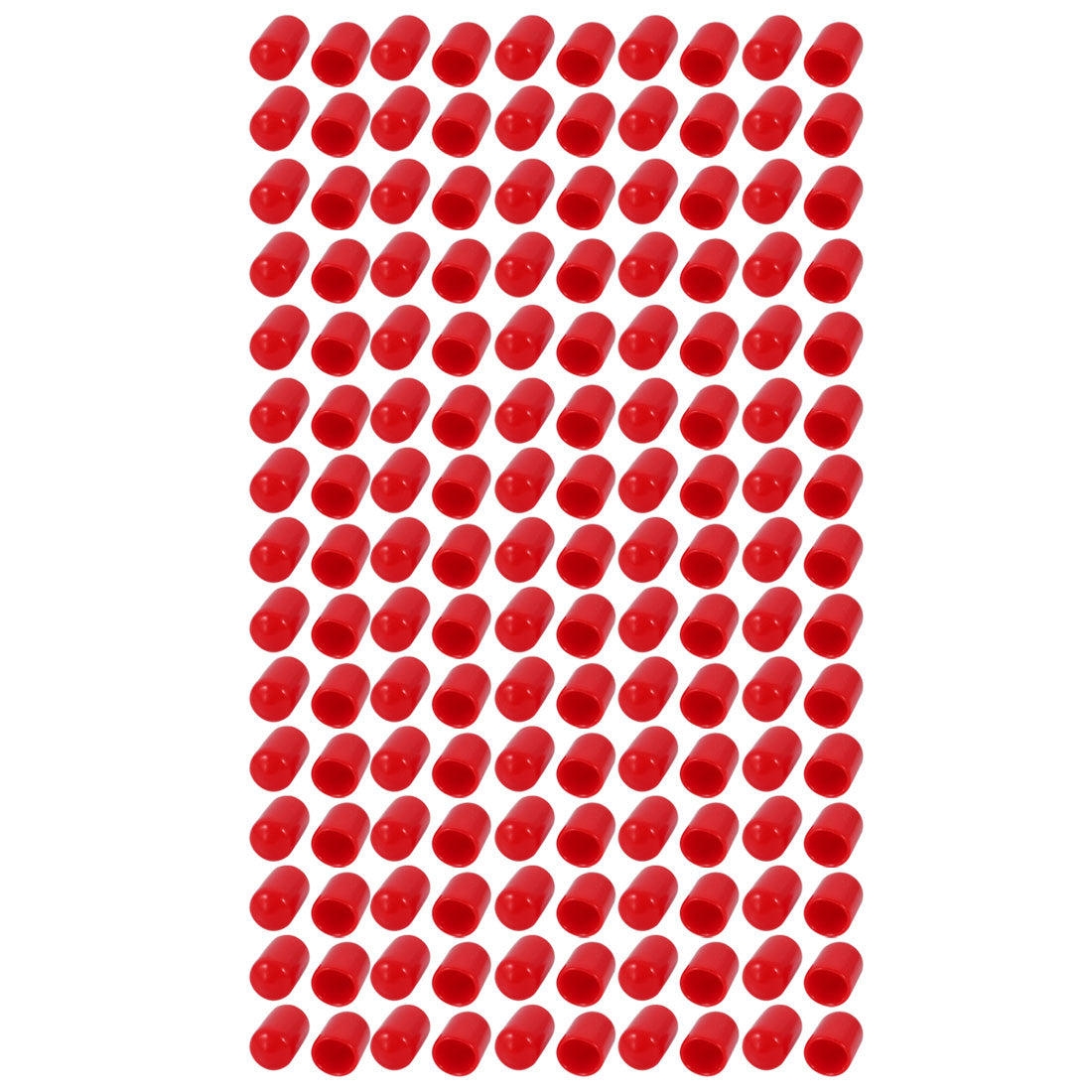 Harfington 150 Pcs 8.5mm Inner Dia PVC Vinyl End Cap Bolt Screw Thread Protector Red