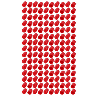 Harfington 150 Pcs 8.5mm Inner Dia PVC Vinyl End Cap Bolt Screw Thread Protector Red