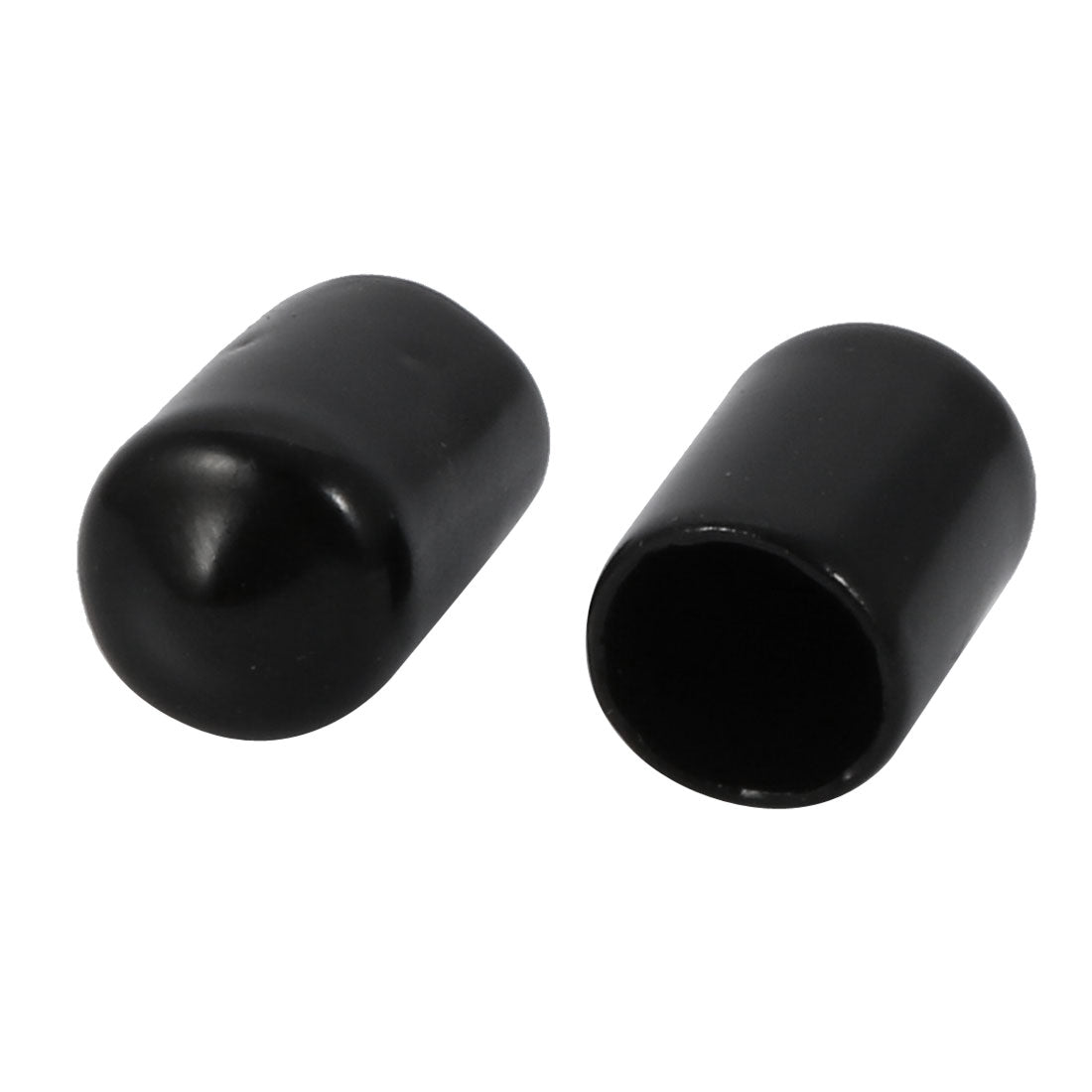 Harfington 150 Pcs 9mm Inner Dia PVC Vinyl End Cap Bolt Screw Thread Protector Black