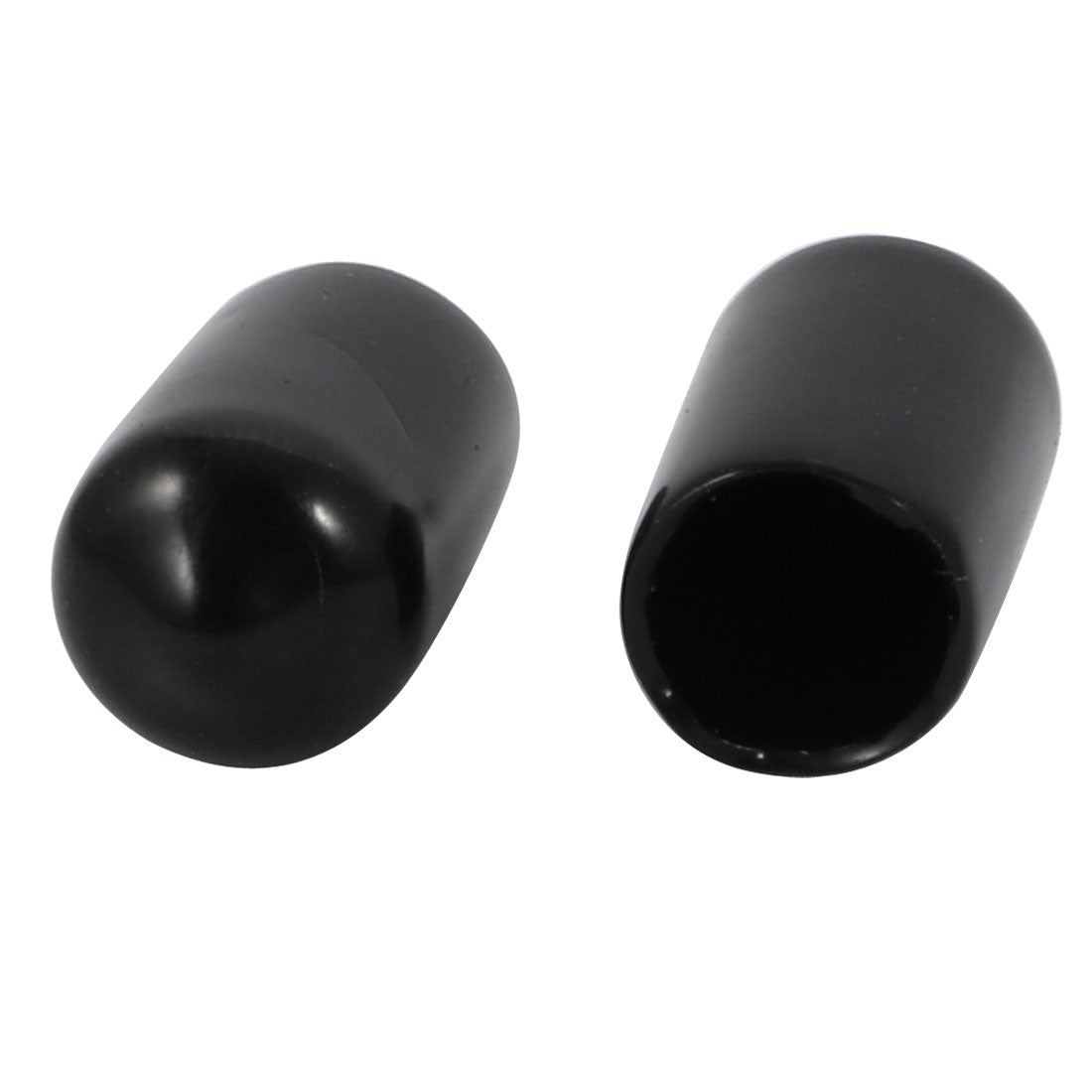 Harfington 18 Pcs 9.5mm Inner Dia PVC Vinyl End Cap Bolt Screw Thread Protector Black