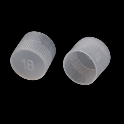 Harfington 18mm Inner Dia PE Plastic End Cap Bolt Thread Protector Tube Cover 50pcs