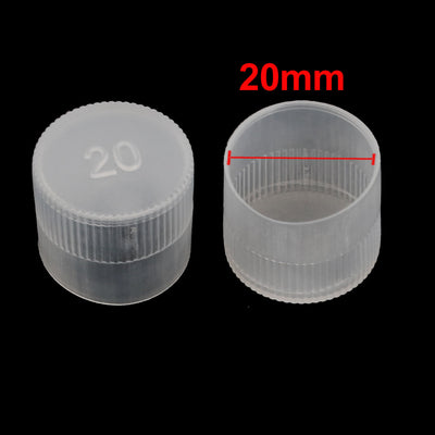 Harfington 150Pcs 20mm Inner Dia PE Plastic End Cap Bolt Thread Protector Tube Cover