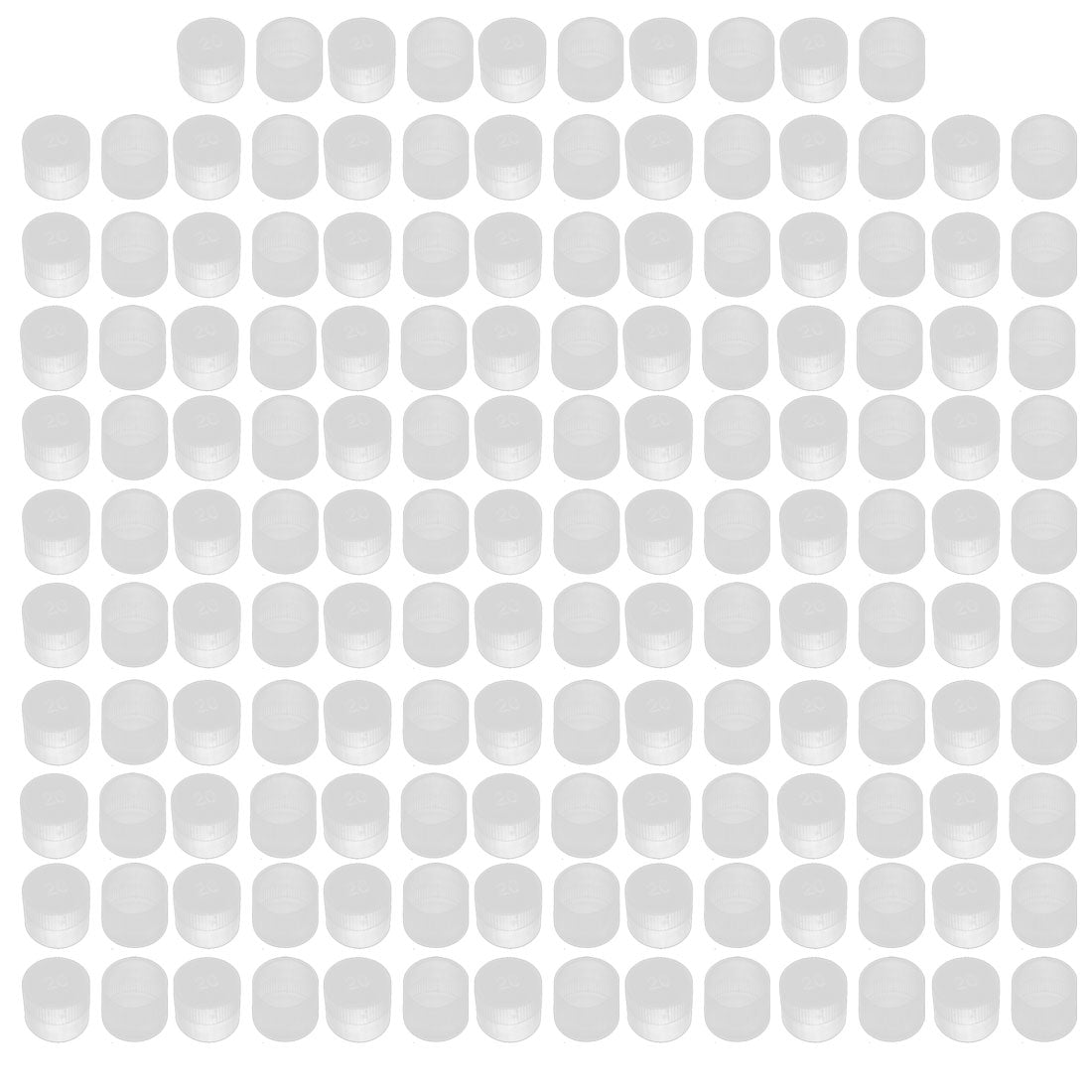 Harfington 150Pcs 20mm Inner Dia PE Plastic End Cap Bolt Thread Protector Tube Cover