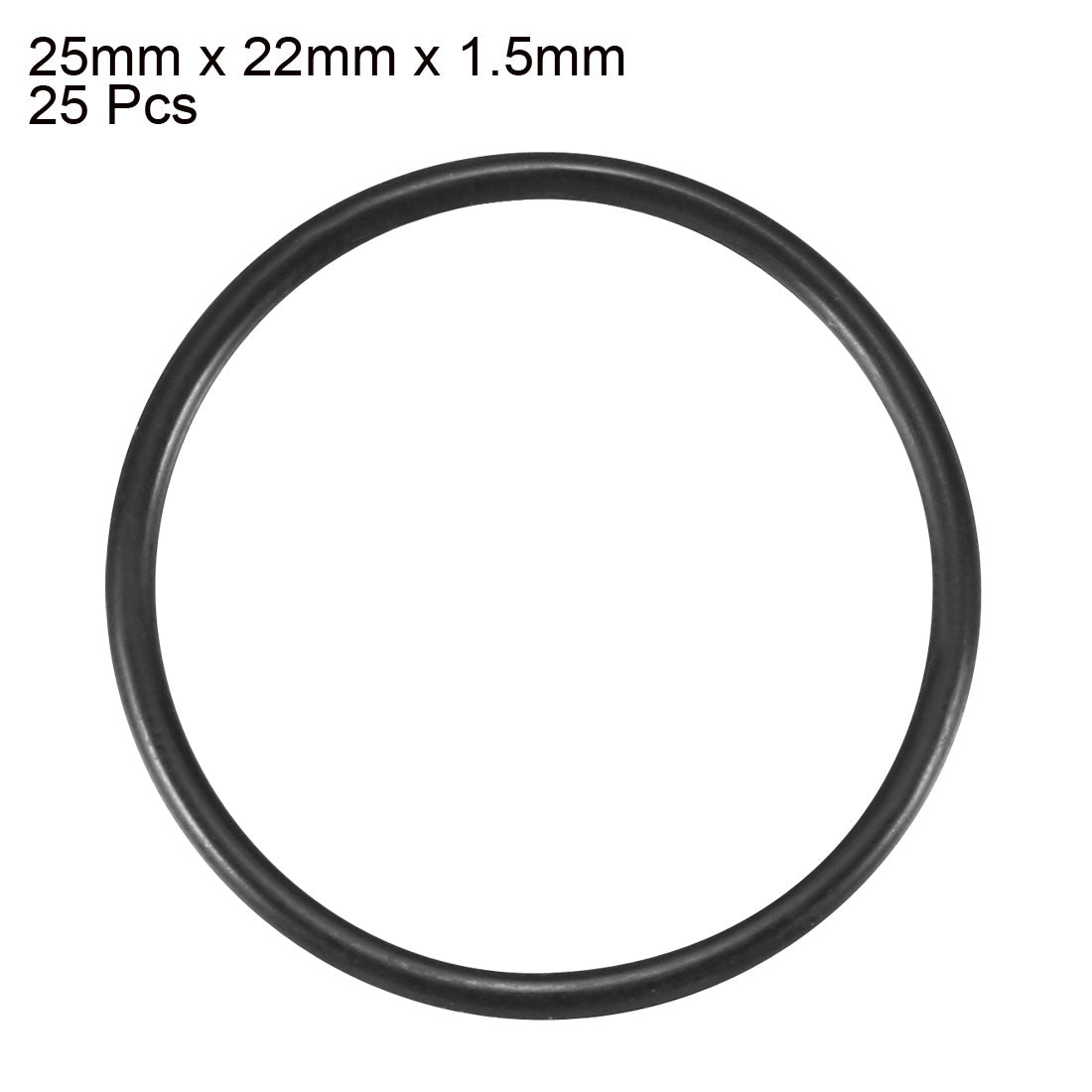 Harfington Nitrile Rubber O-Rings Metric Buna-N Sealing Gasket Black Pack of 25