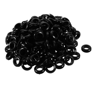 Harfington 150pcs Double Side Rubber Ring Sealing Grommet Wire Grommets 19mm x 7.5mm