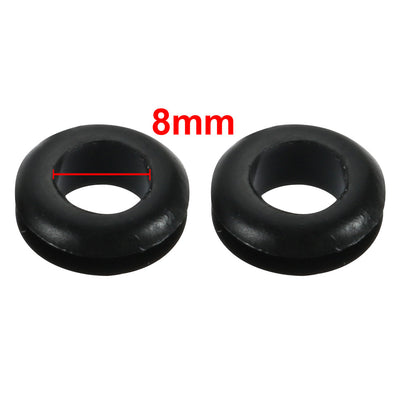 Harfington 150pcs Double Side Rubber Ring Sealing Grommet Wire Grommets 14mm x 6mm