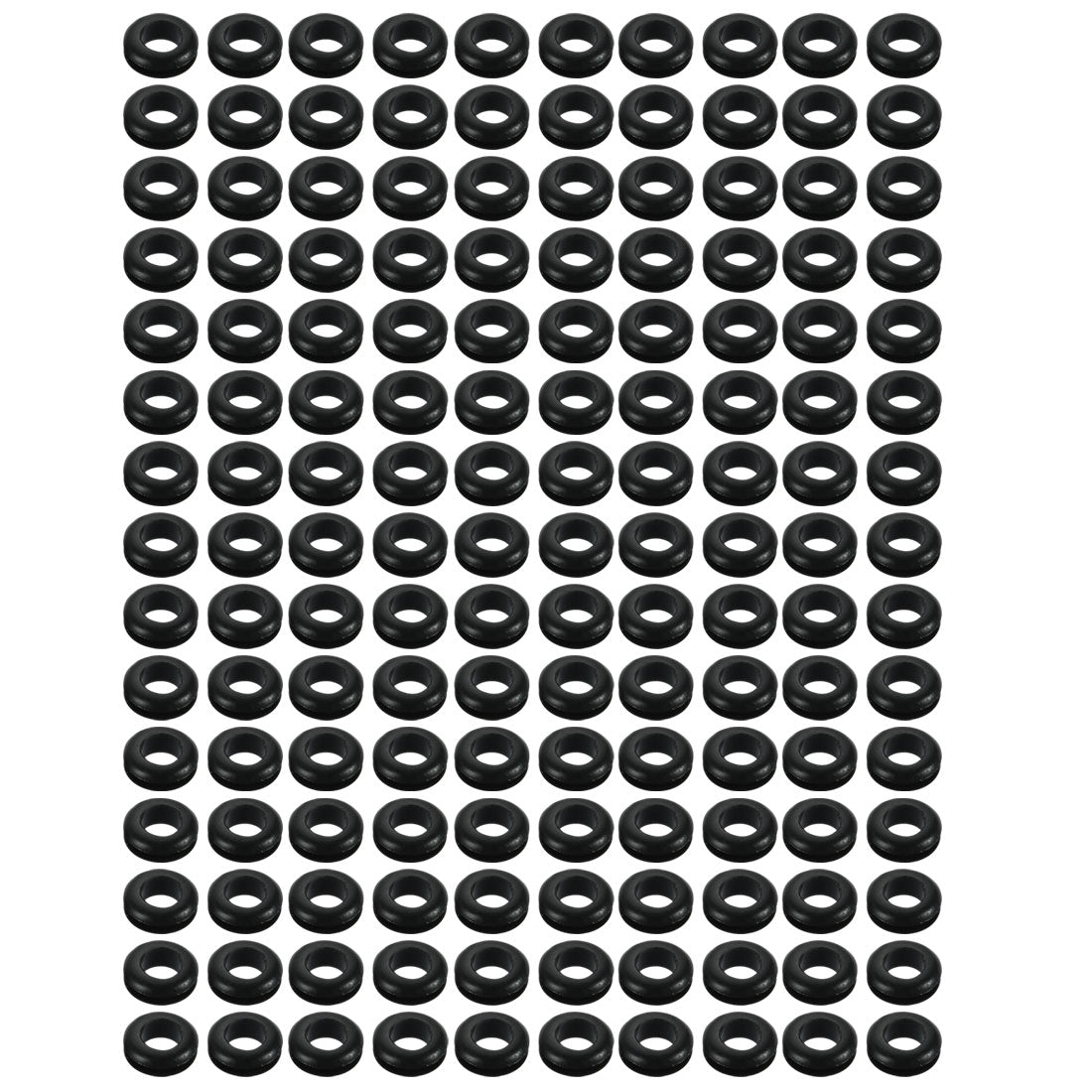 Harfington 150pcs Double Side Rubber Ring Sealing Grommet Wire Grommets 14mm x 6mm