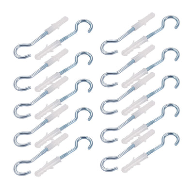 Harfington 20pcs 6mmx30mm Self Drilling Drywall Anchor With 14mm Inner Diameter Screw Hook Eye