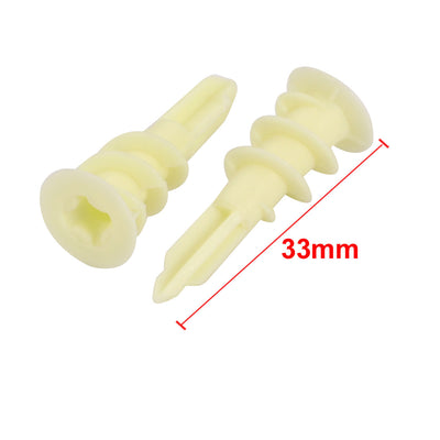 Harfington 50Pcs 33mm x 6mm Self Drilling Drywall Plasterboard Anchor