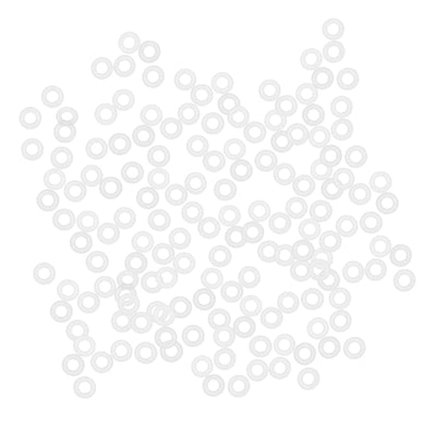 Harfington 148pcs 6mm Outer Dia 1.5mm Thickness Sealing Ring O-shape Silicagel Grommet