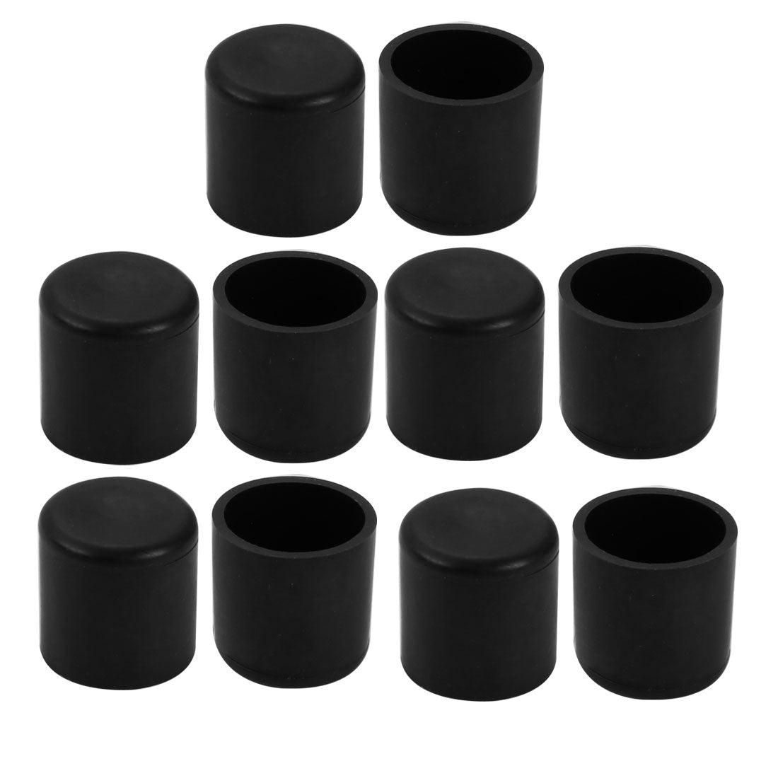 Harfington 19mm Inner Diameter Chair Leg Floor Protectors Table Feet Tips Covers Caps 10pcs