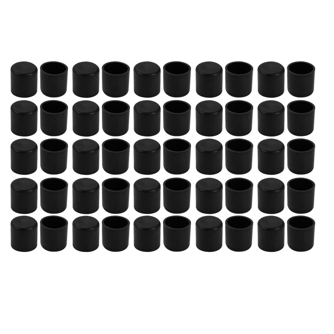 Harfington 19mm Inner Diameter Chair Leg Floor Protectors Table Feet Tips Covers Caps 50pcs