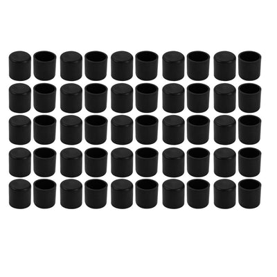 Harfington 19mm Inner Diameter Chair Leg Floor Protectors Table Feet Tips Covers Caps 50pcs