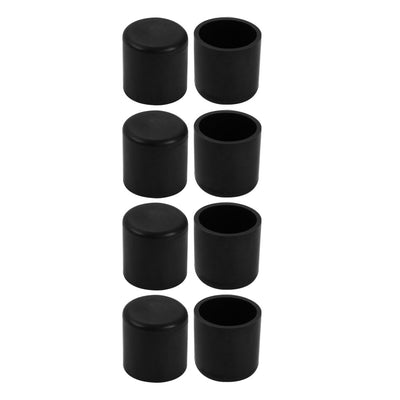 Harfington 19mm Inner Diameter Chair Leg Floor Protectors Table Feet Tips Covers Caps 8pcs