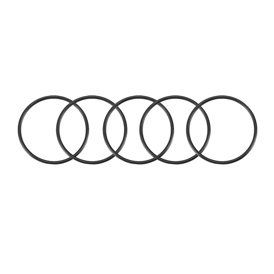 Harfington Nitrile Rubber O-Rings Metric Buna-N Sealing Gasket Black Pack of 25