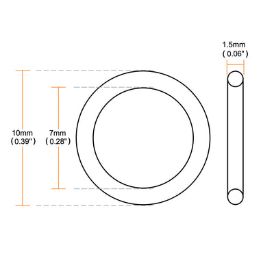 Harfington Nitrile Rubber O-Rings Metric Nitrile Rubber Sealing Gasket Pack of 100