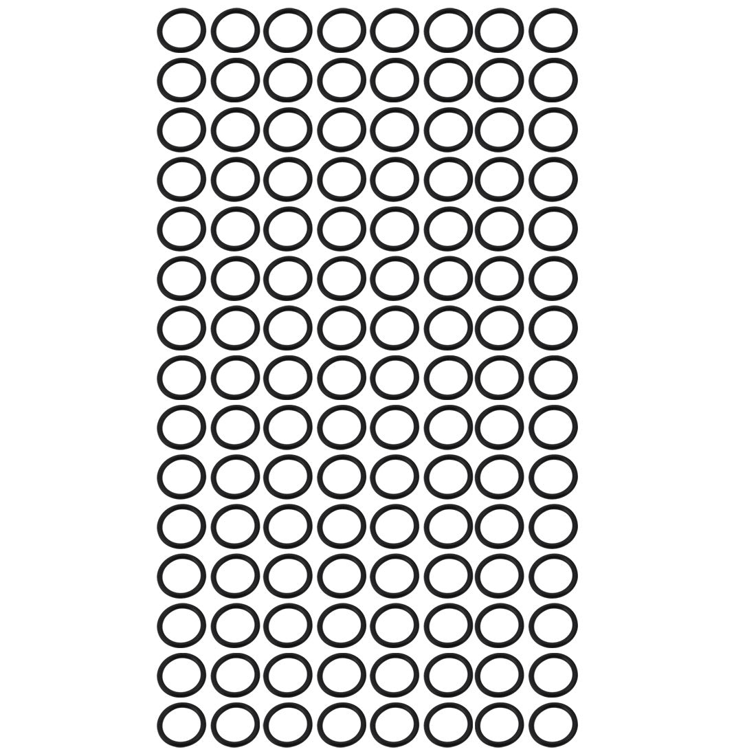Harfington 150pcs Black 12mm Outer Dia 1.5mm Thickness Sealing Ring O-shape Rubber Grommet