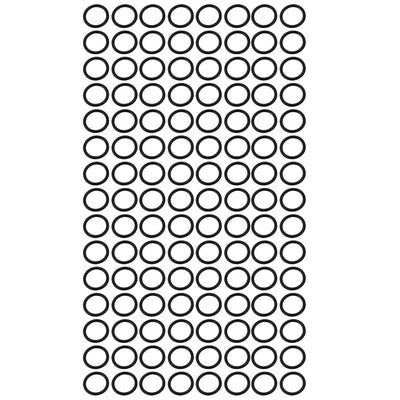 Harfington 150pcs Black 12mm Outer Dia 1.5mm Thickness Sealing Ring O-shape Rubber Grommet