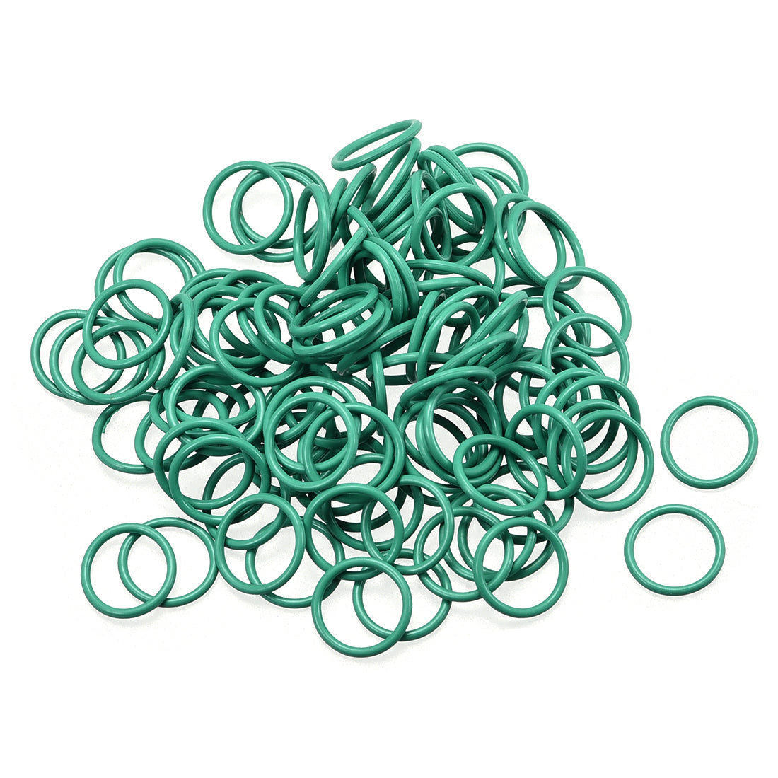 Harfington Fluorine Rubber O-Rings, FKM Seal Gasket for Vehicle Machinery Plumbing, Green, Pack of 100