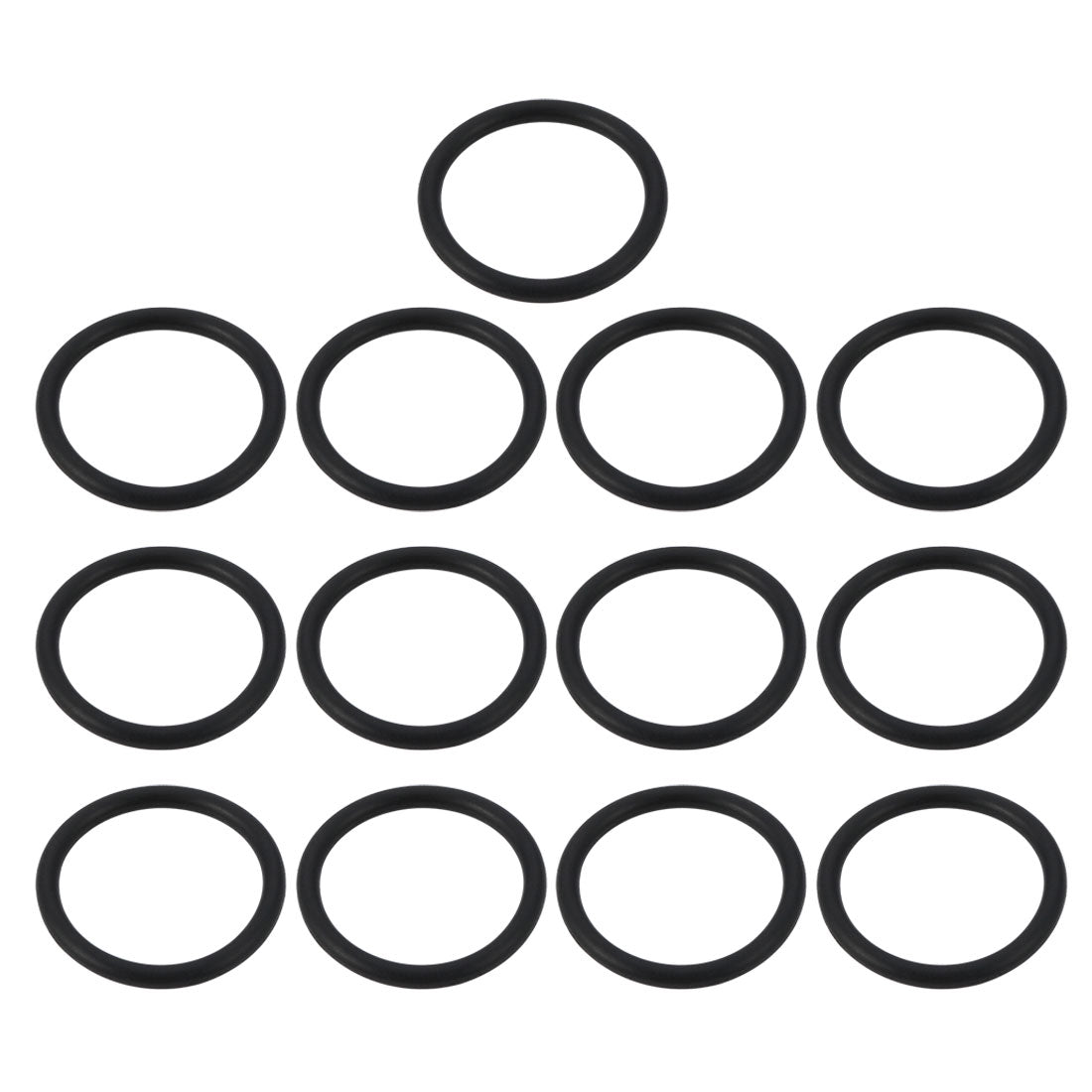 Harfington 13pcs Black 21mm Outer Dia 2mm Thickness Sealing Ring O-shape Rubber Grommet