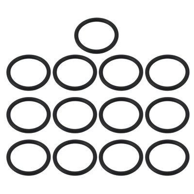Harfington 13pcs Black 21mm Outer Dia 2mm Thickness Sealing Ring O-shape Rubber Grommet