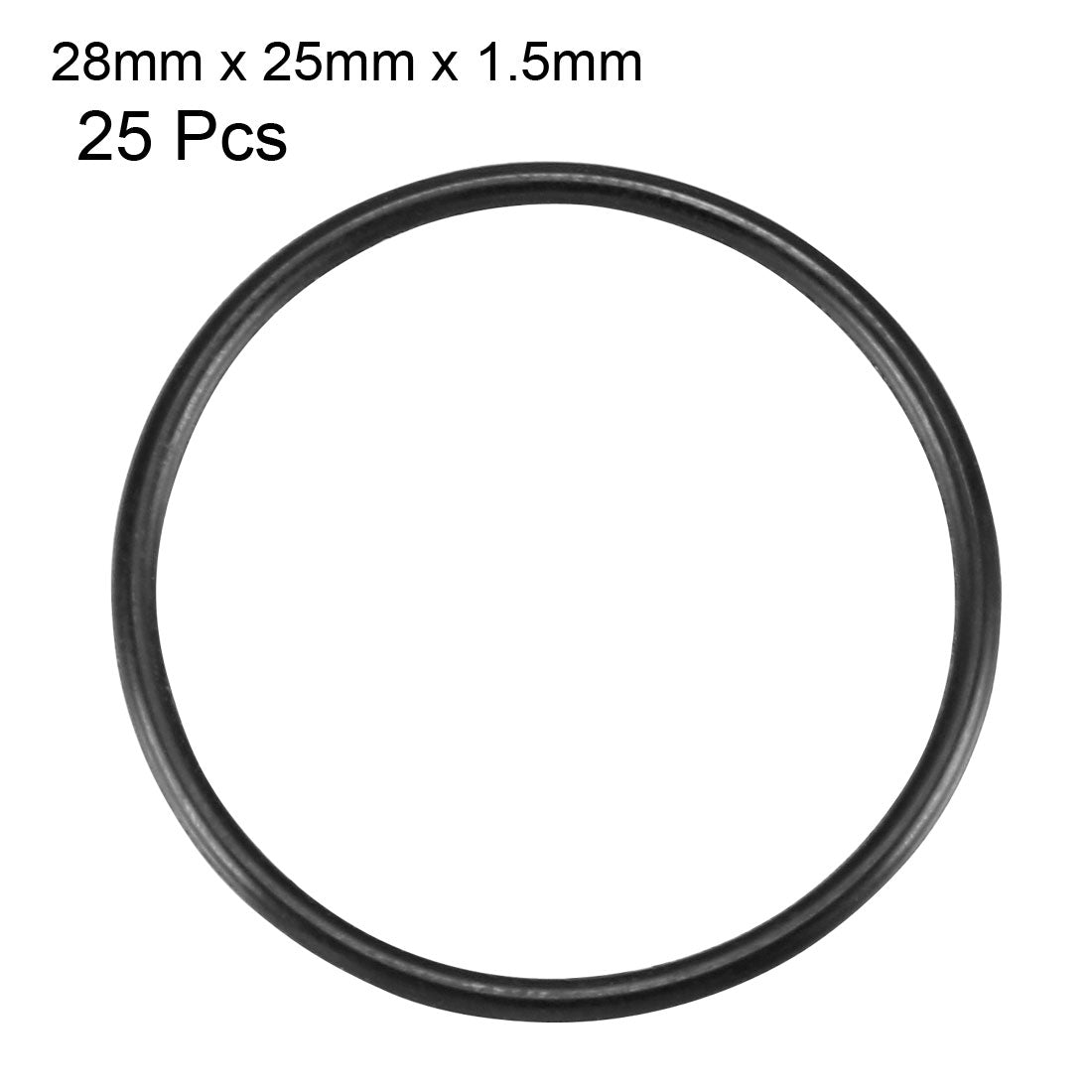 Harfington Nitrile Rubber O-Rings Metric Buna-N Sealing Gasket Black Pack of 25