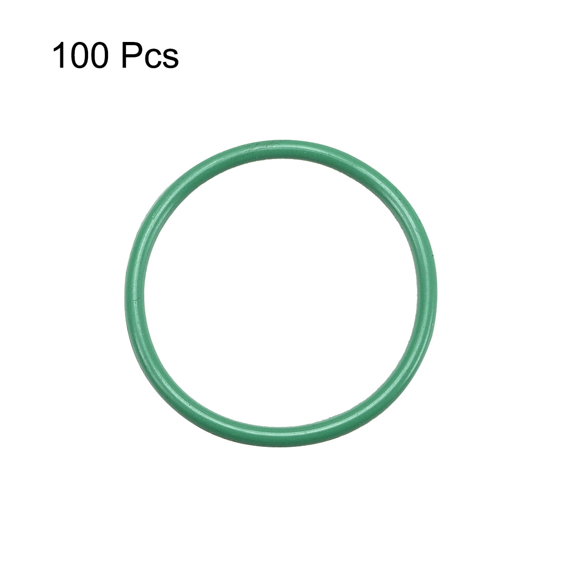 Harfington Fluorine Rubber O-Rings, FKM Seal Gasket for Vehicle Machinery Plumbing, Green, Pack of 100