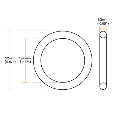 Harfington Nitrile Rubber O-Rings Metric Nitrile Rubber Sealing Gasket Pack of 100