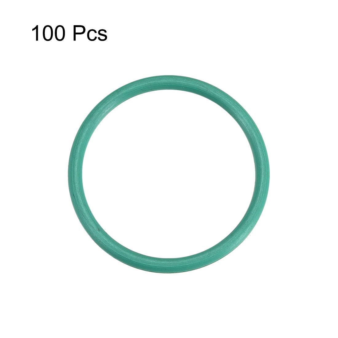 Harfington Fluorine Rubber O-Rings, FKM Seal Gasket for Vehicle Machinery Plumbing, Green, Pack of 100