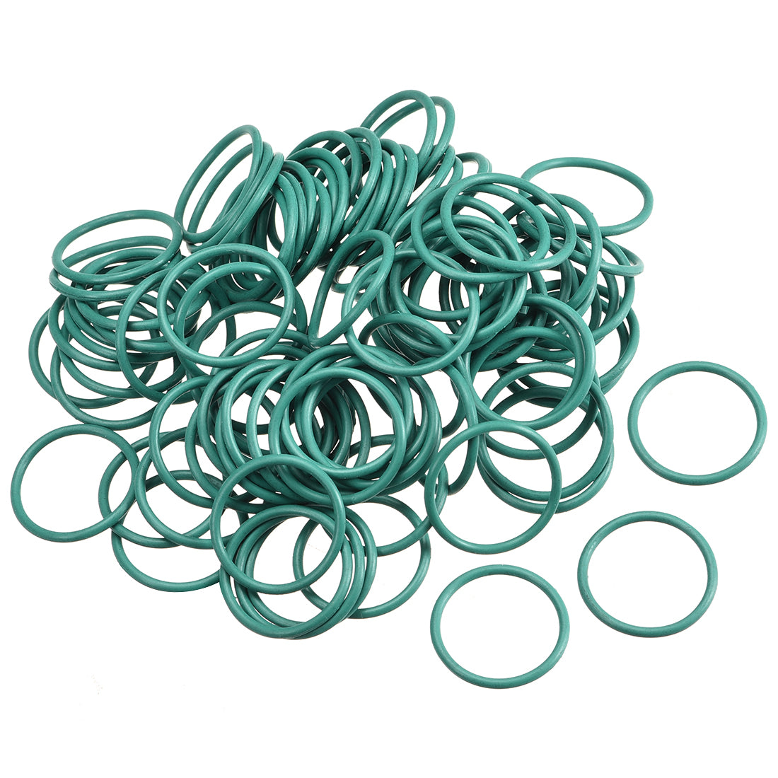 Harfington Fluorine Rubber O-Rings, FKM Seal Gasket for Vehicle Machinery Plumbing, Green, Pack of 100