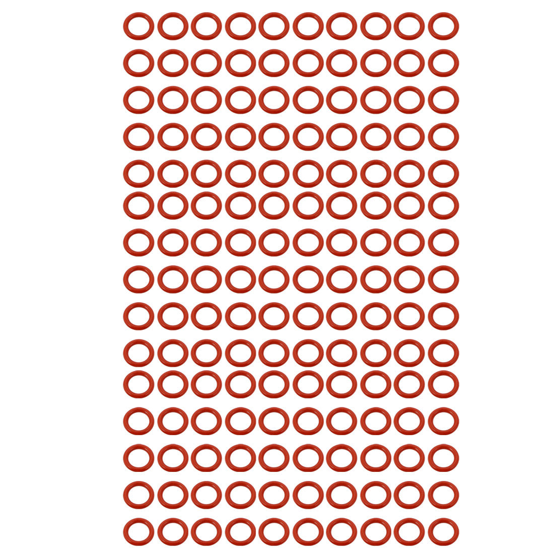Harfington 150pcs Red 9mm Outer Dia 1.5mm Thickness Sealing Ring O-shape Rubber Grommet