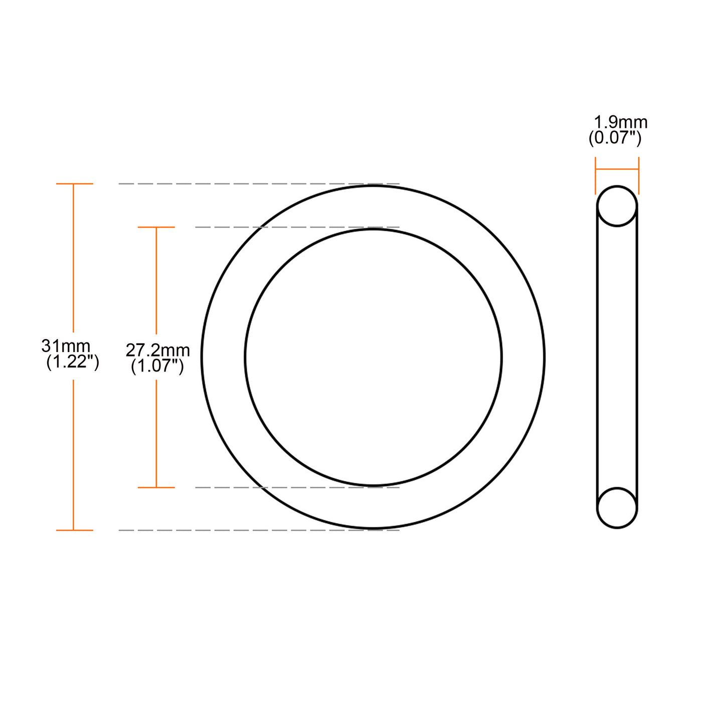Harfington Nitrile Rubber - O-Rings Metric Nitrile Rubber Sealing Gasket