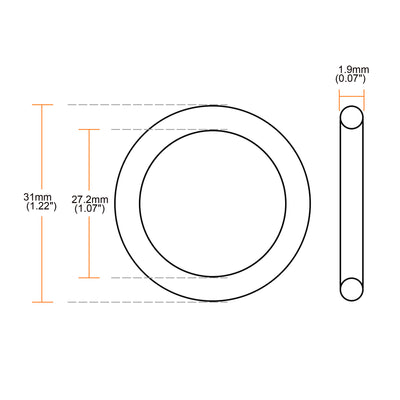 Harfington Nitrile Rubber - O-Rings Metric Nitrile Rubber Sealing Gasket