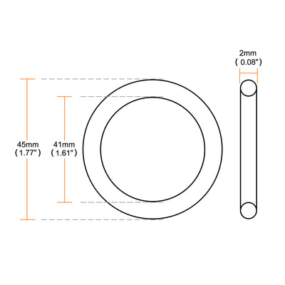 Harfington Nitrile Rubber O-Rings Metric Buna-N Sealing Gasket, Pack of 4