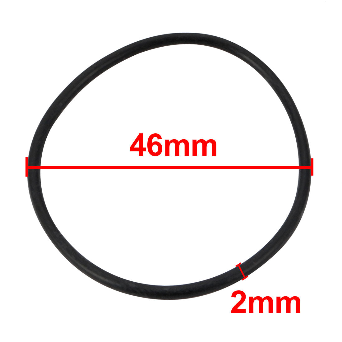 Harfington 18 Stück Schwarz 46 mm Außendurchmesser 2 mm Dicke Dichtungsring O-Form Gummitülle