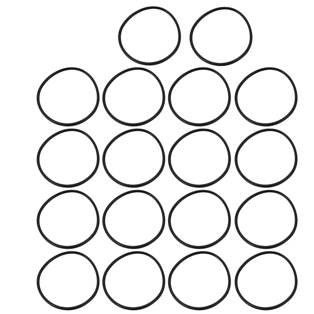 Harfington 18 Stück Schwarz 46 mm Außendurchmesser 2 mm Dicke Dichtungsring O-Form Gummitülle