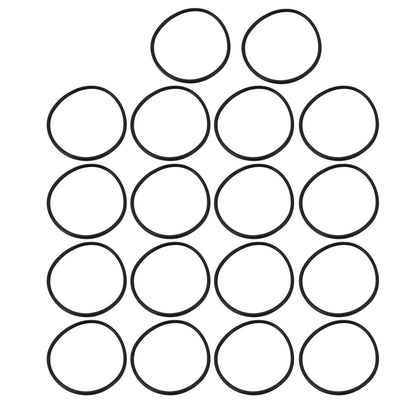 Harfington 18pcs Black 46mm Outer Dia 2mm Thickness Sealing Ring O-shape Rubber Grommet