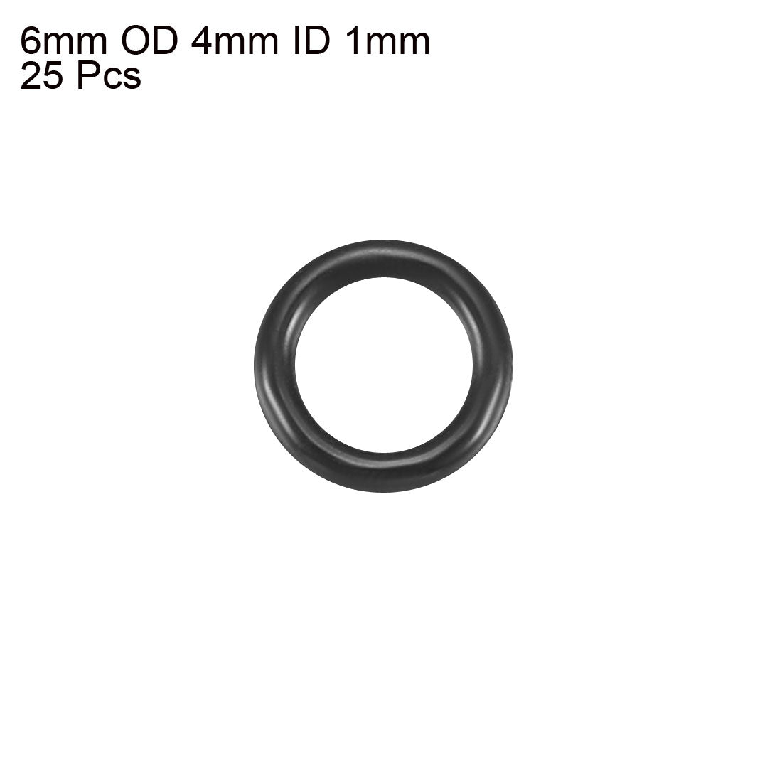 Harfington Nitrile Rubber O-Rings Metric Buna-N Sealing Gasket Black Pack of 25