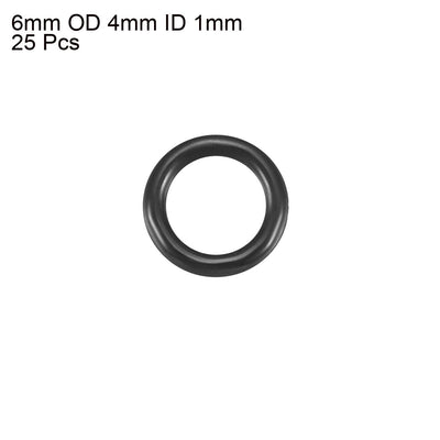 Harfington Nitrile Rubber O-Rings Metric Buna-N Sealing Gasket Black Pack of 25