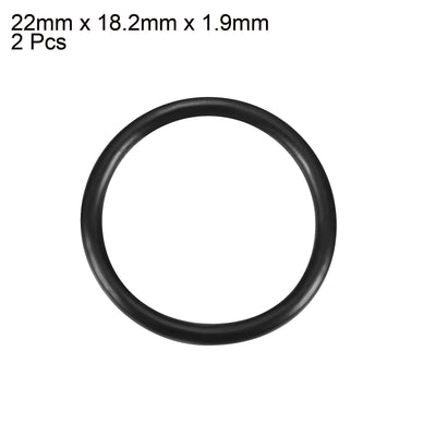 Harfington Nitrile Rubber O-Rings Metric Buna-N Sealing Gasket Pack of 2